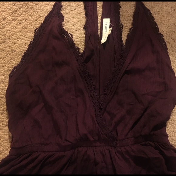 Burgundy LA Hearts Halter top Pacsun - Picture 3 of 5